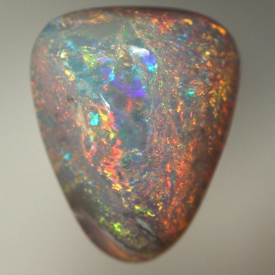SOLID SEMI BLACK OPAL High dome, bright fire throughout